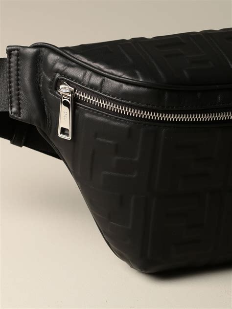 fendi black nappa leather belt bag|Bags .